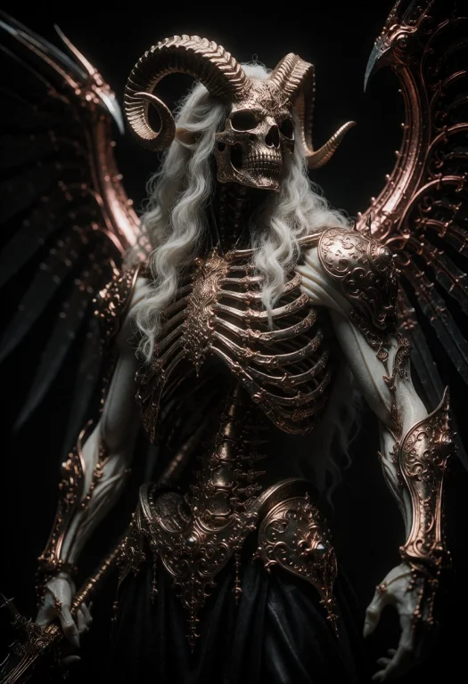 Zidiusart, A Skeletal Dark-fantasy Entity With An Imposing S...