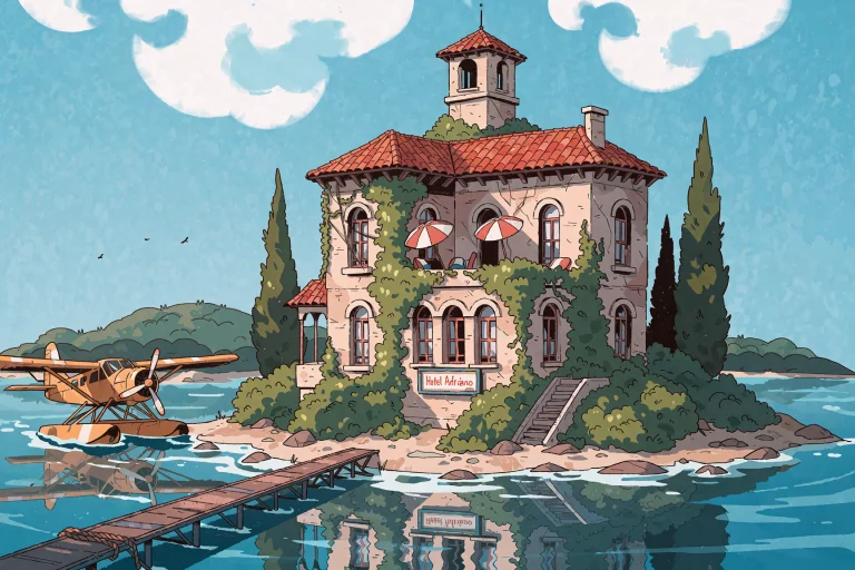 Carlesdalmau Style Illustration Of A Grand, Slightly Weather...