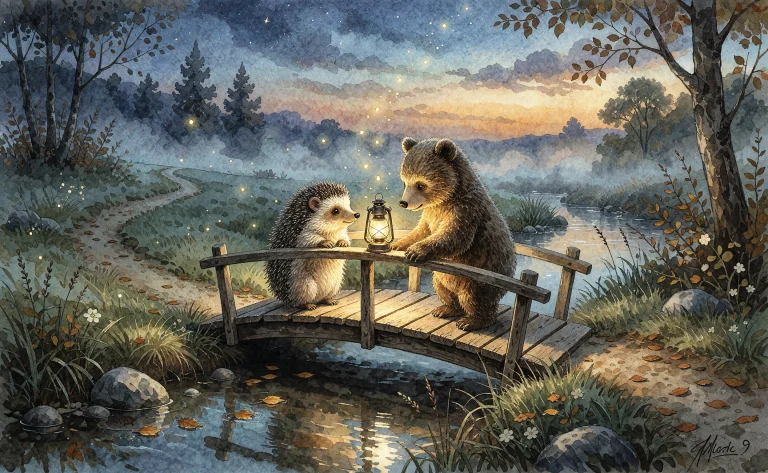 A Tender, Painterly Storybook Illustration, No Text, Warm Wa...