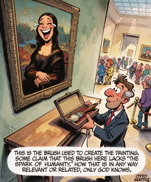 At The Louvre, A Tour Guide Discusses The Mona Lisa, And The...