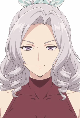 Diane Ryoumin, Silver Hair, Curly Hair, Hair Ornament, Purpl... — Stable Diffusion AI Prompt: diane ryoumin, silver hair, curly hair, hair ornament, purple eyes, 1girl, solo,...