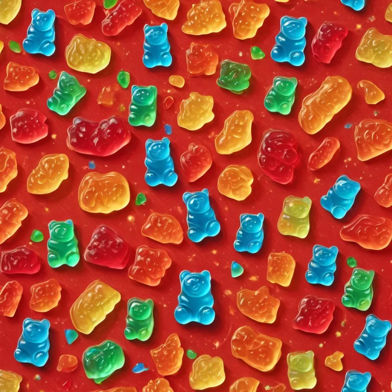 A Cheerful, Bustling Track Meet With Running Gummy Gears Gum...