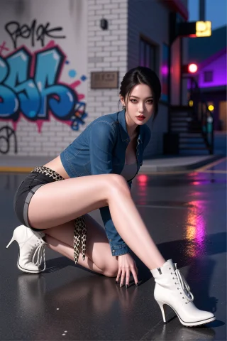 Afapexforceliveboulevard — Stable Diffusion AI Prompt: 人物描述：AF_ApexForce_LiveBoulevard，一个胸部丰满身材高挑的美丽中国女人，上身内...