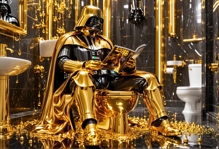 Masterpiece, Absurdres, Vibrant, Darth Vader Sitting On A To...
