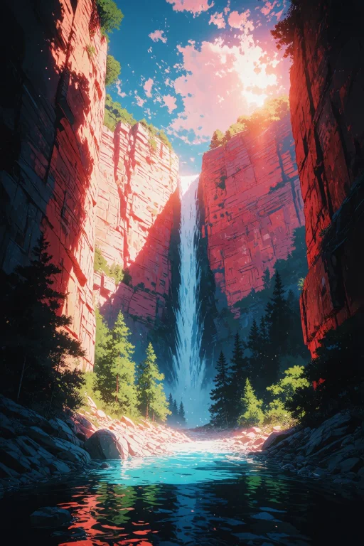 Zidiusart, A Stunning Anime-style Landscape Illustration Of...
