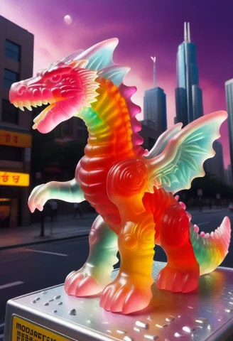 Gummymorph, Made Of Gummy Candy, Translucent Gelatin, Glossy... — SDXL AI Prompt: gummymorph, made of gummy candy, translucent gelatin, glossy candy, sugar glaze,...