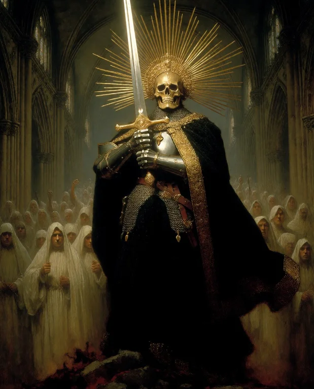Photorealistic. Spittingimage. Baroque Composition, A Knight...