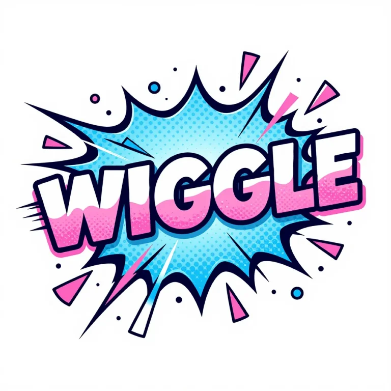 A Dynamic And Energetic Comic Sound Icon, Text Wiggle, Very...