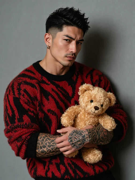 Photography Of A Handsome Muscular Tattooed Asian Guy With S...