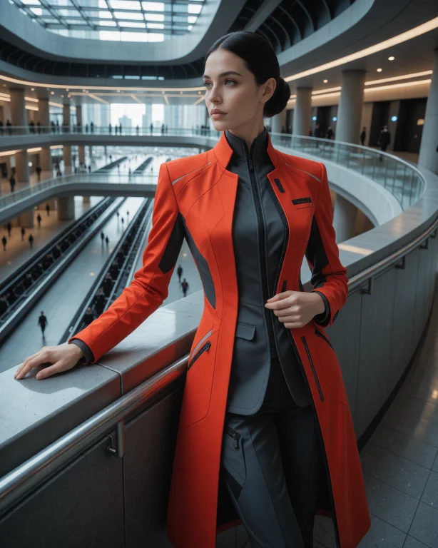 A Cinematic Fashion Portrait Of Katya, A 24-year-old Model W...