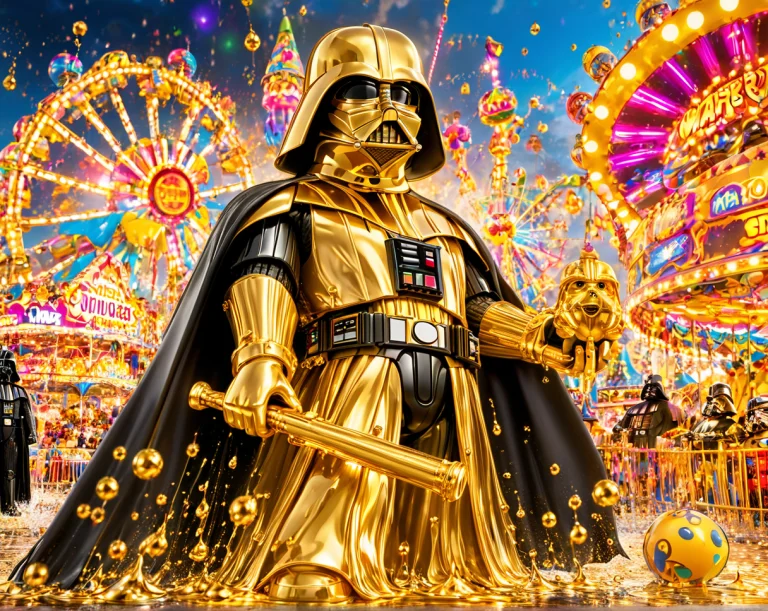 Masterpiece, Absurdres, Vibrant, Darth Vader At A Carnival,...