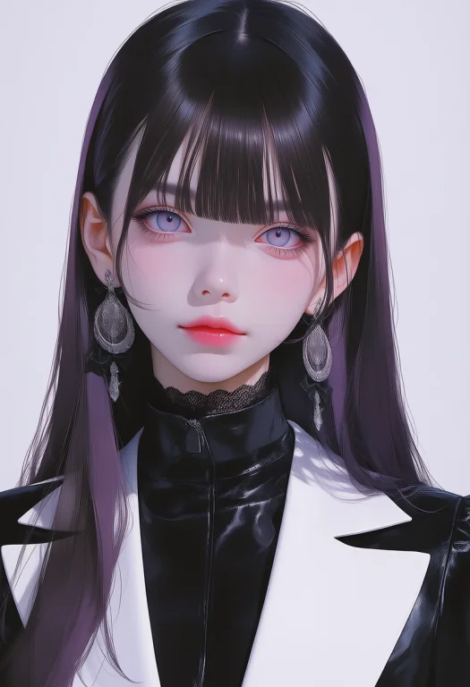 N8t-ru A Portrait Of A Girl Looking At The Viewer With Her H...