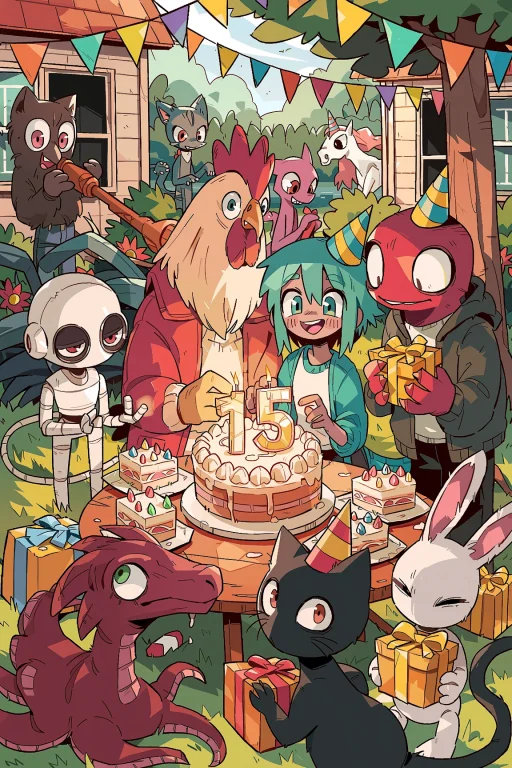 Carles Dalmau. A Chaotic And Vibrant Monster Birthday Party,...