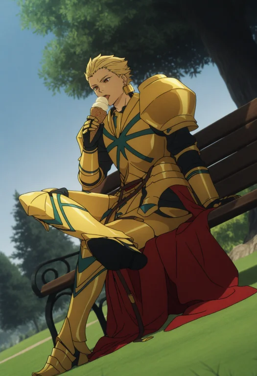 Masterpiece, Best Quality, Anime Screencap, Gilga, 1boy, Sol...