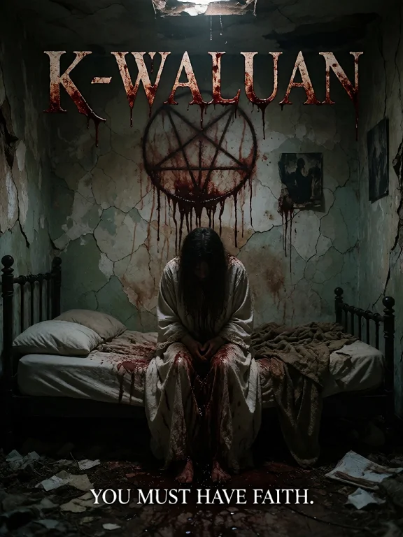 A Horror Movie Poster Showing A Dark, Decaying Room With Cra...