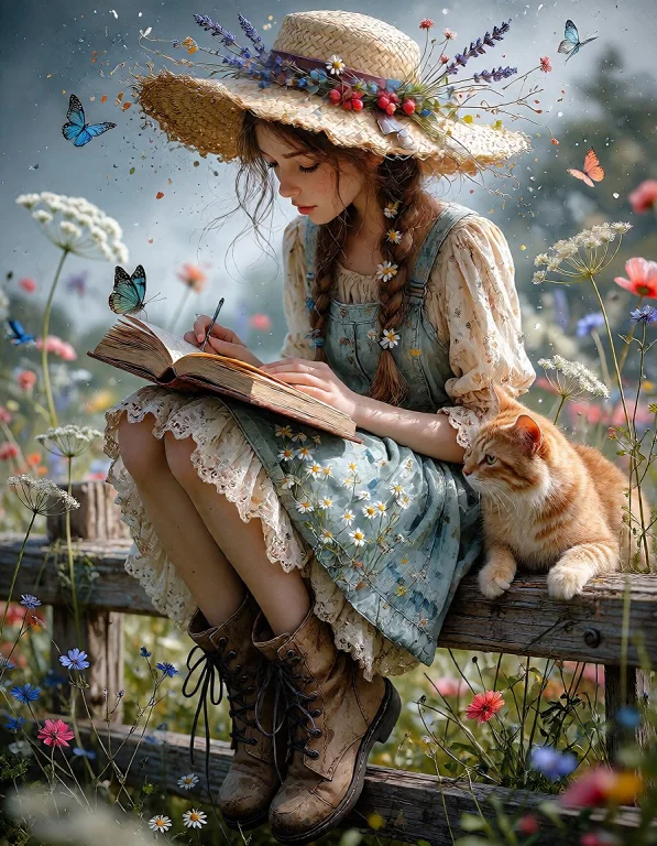 An 8k Ultra-high-resolution Mixed-media Illustration On Rich...