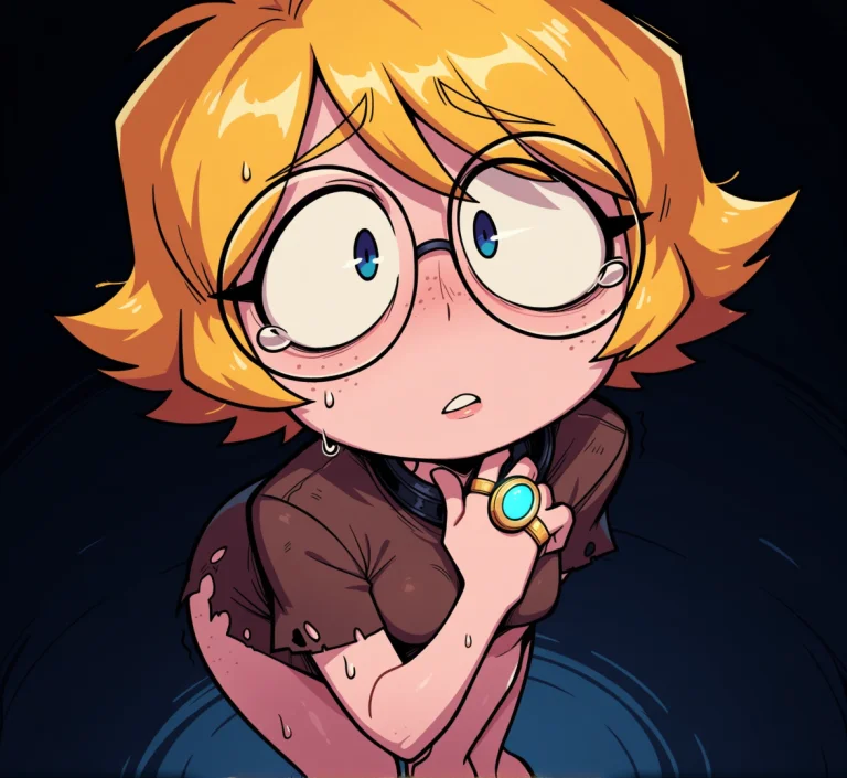 Tearing Up, Glasses, Blue Eyes, Rags, Solo