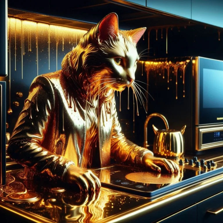 Liquidgoldmorph, Dripping Cat Dj In A Sequin Jacket, Scratch...