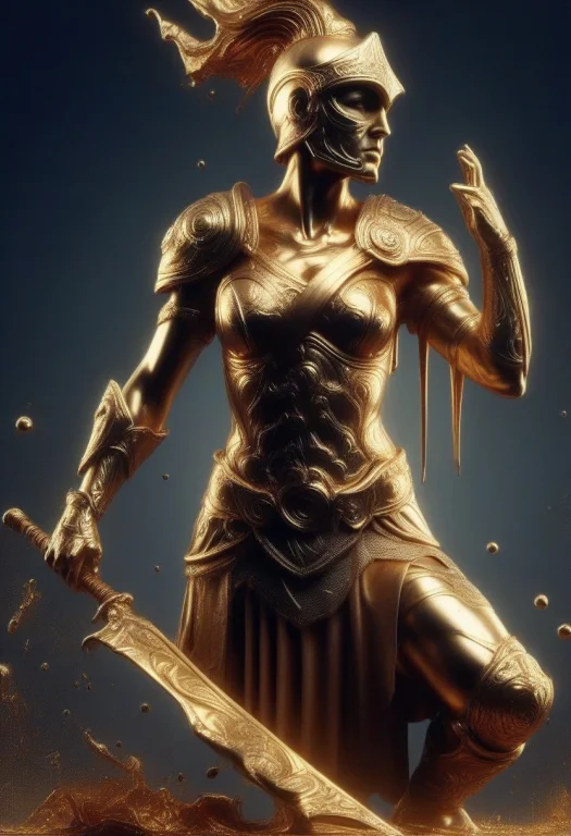 Liquidgoldmorph, Woman, Dressed As A Gladiator Warrior, Hero...