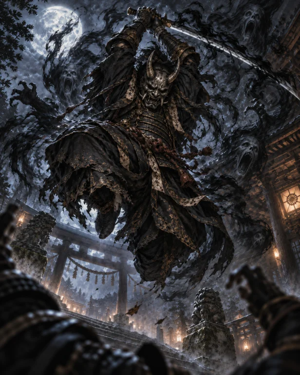 Shadow Cursed Oni Mask