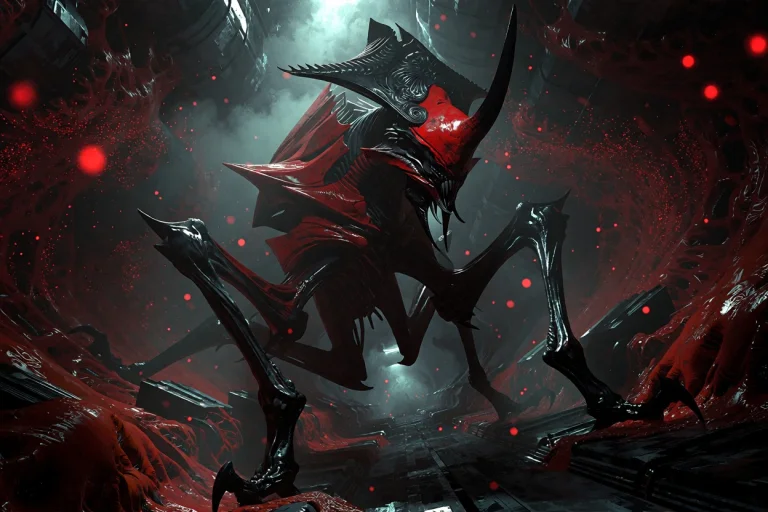 Subject And Action A Towering, Slender Insectoid Eldritch Ho...