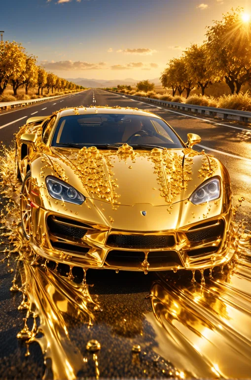 Masterpiece, Absurdres, Vibrant, A Sports Car, Front View, E...