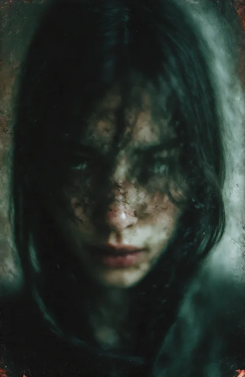 Dark Moody Intricate Atmosphere Close-up Portrait Of A Perso...