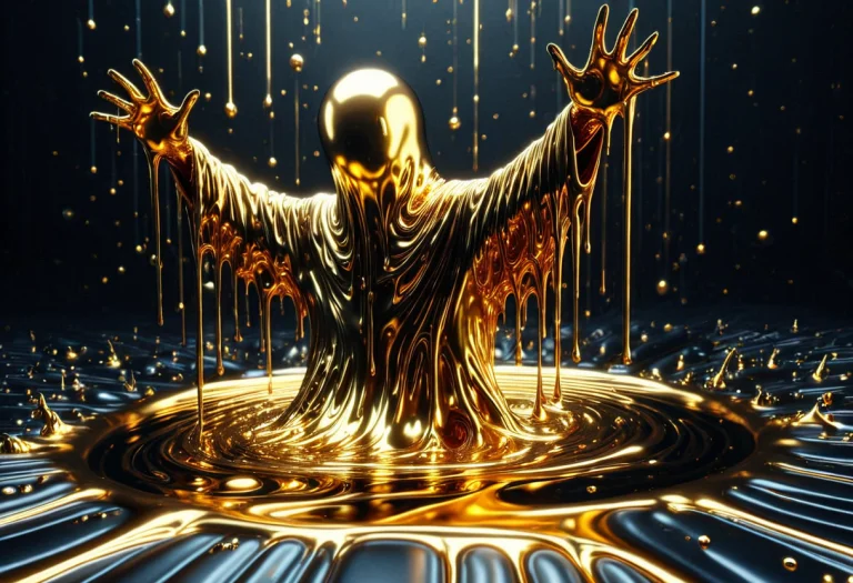 Liquidgoldmorph, Dripping, Flying Through The Black Hole Thi...