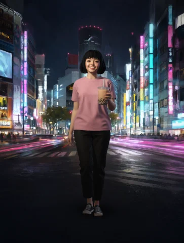 Ckiiistyle, Full-body Shot, A 3d Render Of A Stylish Young W... — Stable Diffusion AI Prompt: ckiiistyle, full-body shot, a 3d render of a stylish young woman exploring the c...