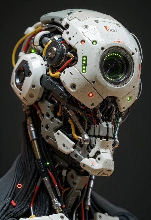 This Is A Highly Detailed Cgi Image Of A Futuristic, Cyberne...