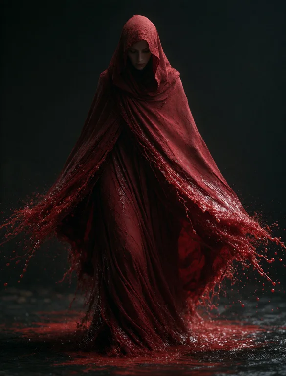 A Tall, Gaunt Adult Figure Stands Motionless In A Full-body...