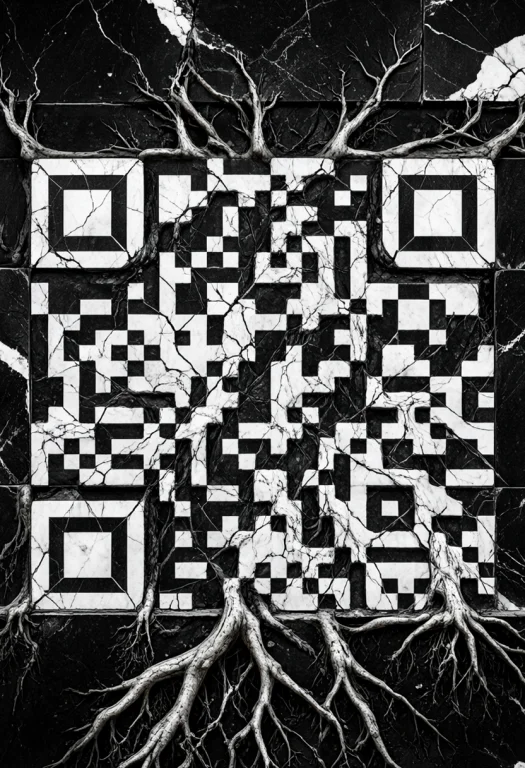 Transform The Entire Image Into A High Contrast Cracked Blac...