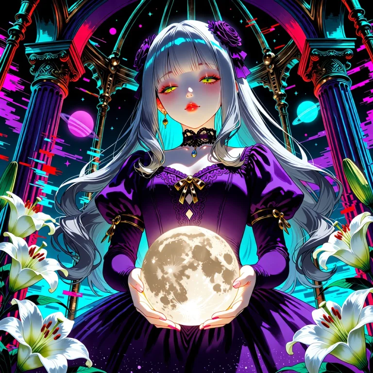 Anime Styled, Delicate And Painterly, A Porcelain Doll Weari...