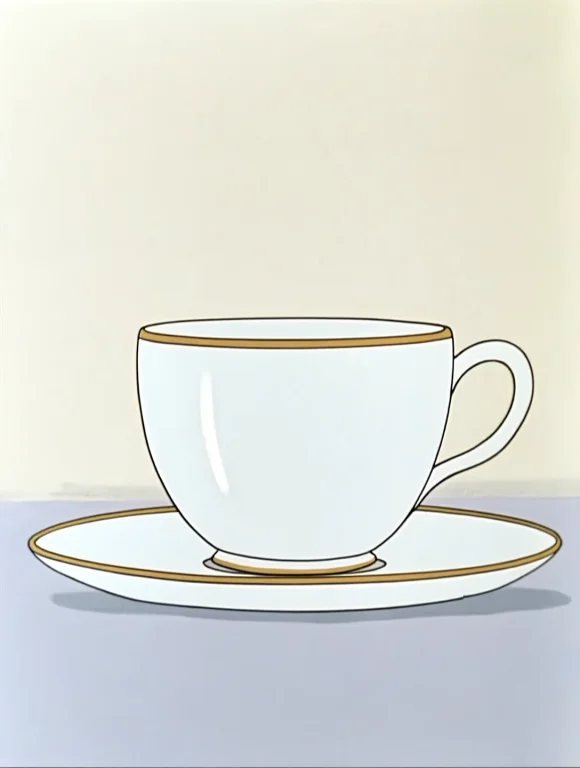 Soyuzmultfilmstyle, A Minimalist Close-up Shot Of A Single E...