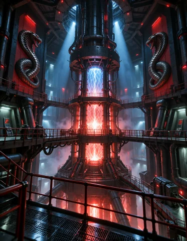 C0br4 B4s3, Photorealistic Cinematic Still Of An Empty Centr... — Stable Diffusion AI Prompt: c0br4 b4s3, photorealistic cinematic still of an empty central reactor inside on...