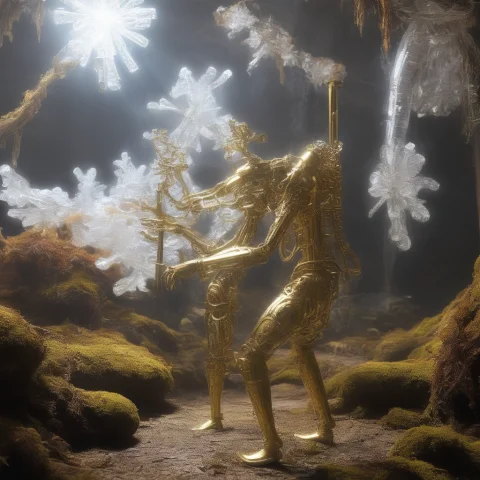 Jacpaperstyle, Jfieldguide, Shamanic Mechanical-organic Hybr... — SDXL AI Prompt: jac_paper_style, jfield_guide, shamanic mechanical-organic hybrid figure, underg...