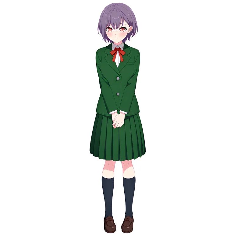 An Anime Illustration Of Tomori Wearing Tsukinomori Attire....