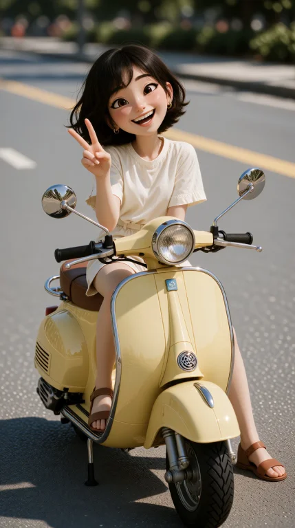 A Cheerful 00h5unhy3 With A Joyful Smile And Short Dark Hair...