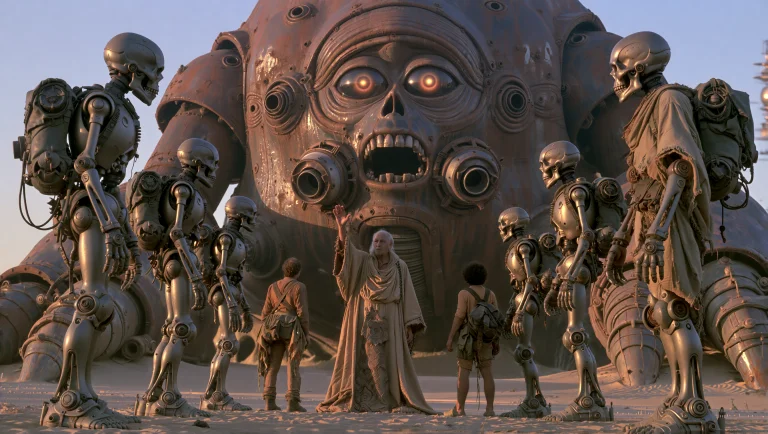 An0th3rworlds, A Cinematic Film Scene, Showing The Skeleton...