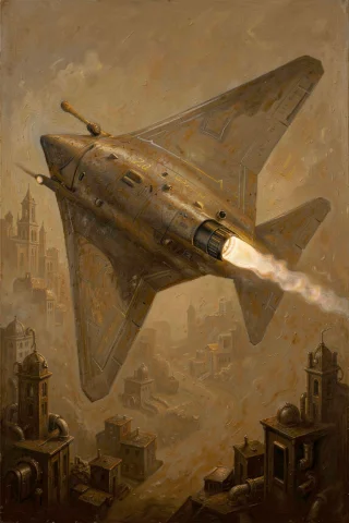 A Jet Aircraft Flies Diagonally Across The Center Of The Fra... — FLUX AI Prompt: A jet aircraft flies diagonally across the center of the frame from left to righ...
