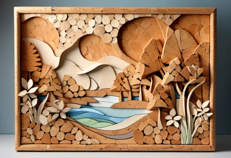 Corkworld, Artwork Display Of A Relief Carving Of A Nature S...