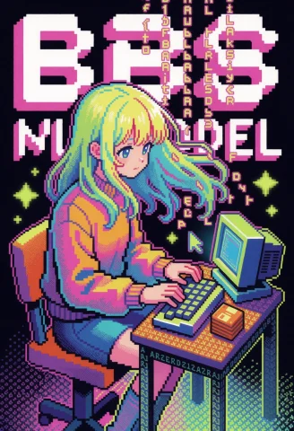 A Vibrant Ansi-style Text Art Poster Composition Rendered In... — Stable Diffusion AI Prompt: A vibrant ansi-style text art poster composition rendered in a 16-color neon pal...