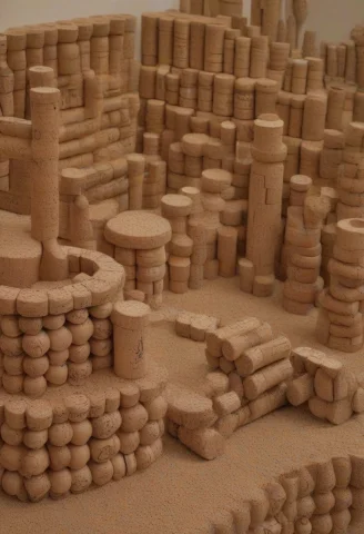 Corkworld, Fantasy Town Made Of Corks — SDXL AI Prompt: corkworld, fantasy town made of corks