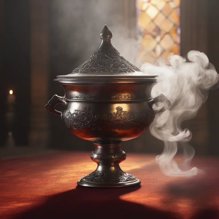 Jpourstyle, Tarnished Silver Censer Trailing Smoke, Gothic A...