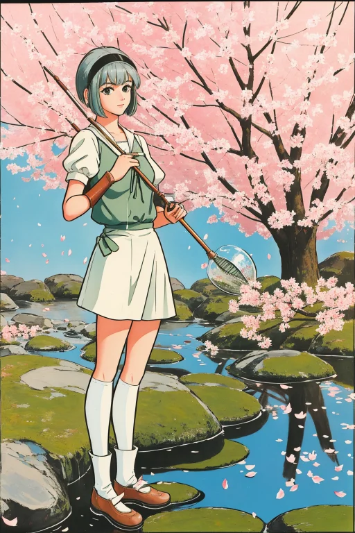 1girl, Loraolv1.1, Designed By Neil Welliver, Berthe Morisot...
