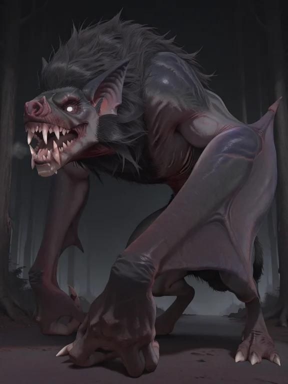 2d,masterpiece,best Quality,1 Monster,solo,dark Forest, Gloo...