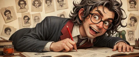 A Playful, Vintage Satirical-magazine Illustration Of A Fict... — SDXL AI Prompt: A playful, vintage satirical-magazine illustration of a fictional eccentric edit...