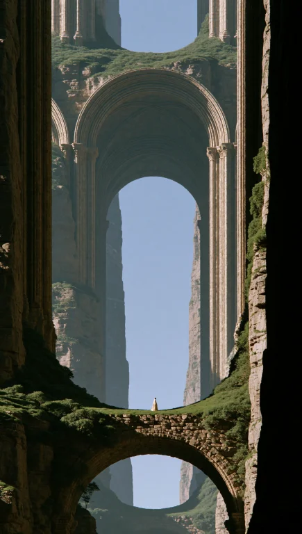 Dcanchfutre. A Distant Wide Shot Frames A Solitary Tiny Robe...