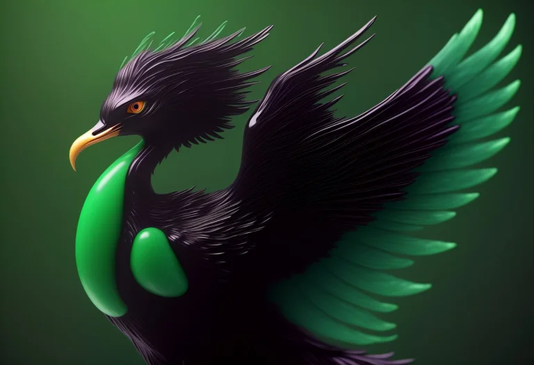A Majestic Phoenix Captured In A Breathtaking Explosion Of G...