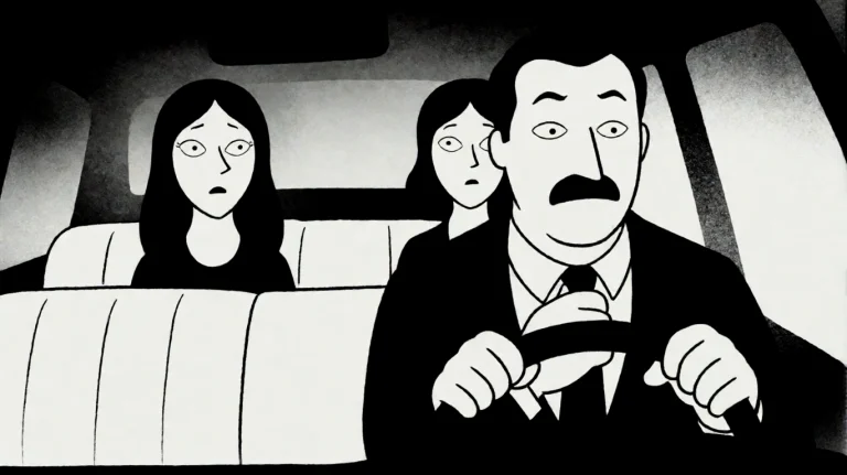 Prspls2007, Inside A Car, A Man With A Mustache In A Suit Ad...
